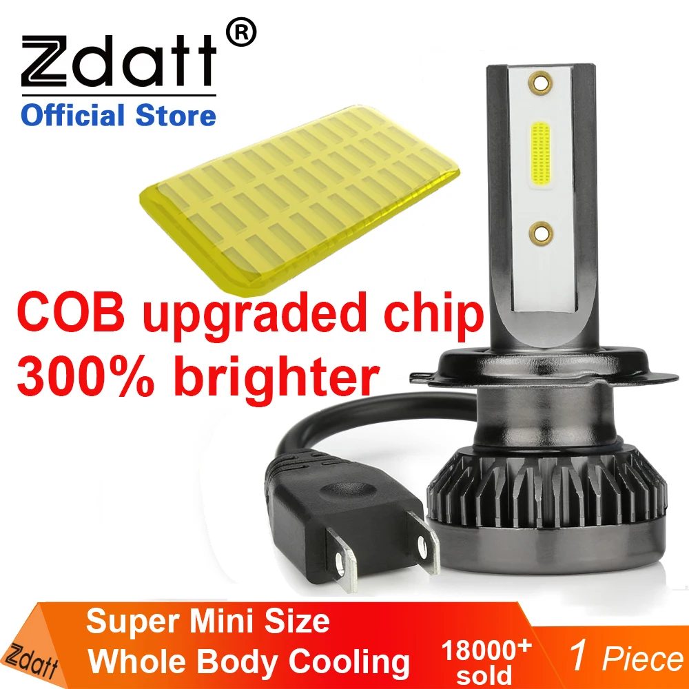 Zdatt 1 шт. мини H4 H7 H1 светодиодный H8 H9 H11 9005 HB3 9006 HB4 светодиодный автомобильный светильник головной светильник лампы Авто 12V 4000LM 30 Вт светодиодный лампы для автомобилей
