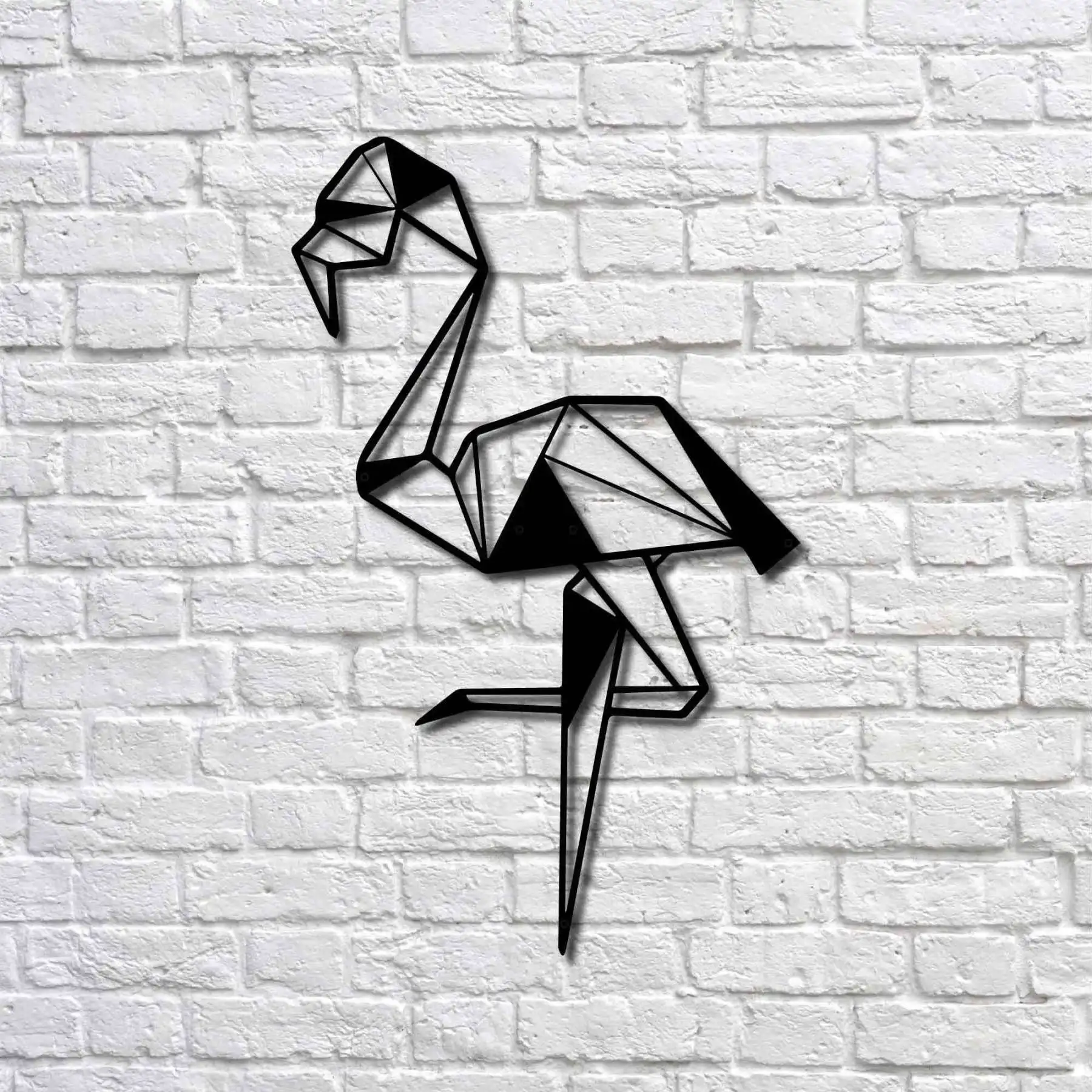 

Metal Wall Art - Flamingo - Interior Decoration - Wall Hanging - Home Decor - Wall Sign -70x45 cm