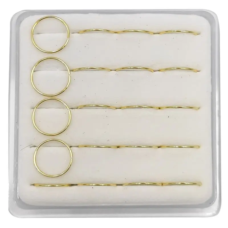 925 sterling silver plain Nose Ring Classic Nostril septum Lip Ear Cartilage Daith helix Body Piercing Jewelry 22G 20pcs/lot | Украшения и