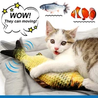 vip dropshipping electric fish cat toy interactive dancing plush fish toy for kitten cat scratch chew bite toy soft moving fish