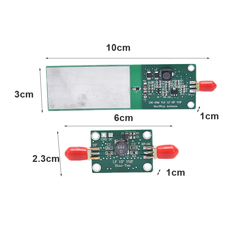 Mini-whip Shortwave Active Antenna 10KHz-30MHz Mini Whip MF/HF/VHF Radio Short Wave RTL-SDR Receiver Electric Accessories | Мобильные