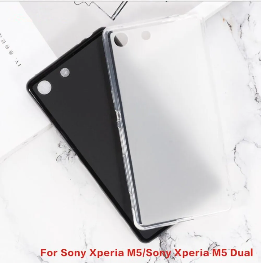 Чехол для Sony Xperia M5 противоударный мягкий чехол из ТПУ Dual противоскользящий