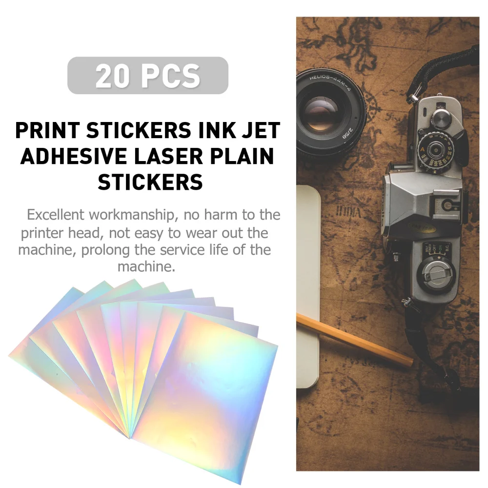 

20pcs Waterproof Inkjet Stickers Self-adhesive Printer Paper Printable Stickers
