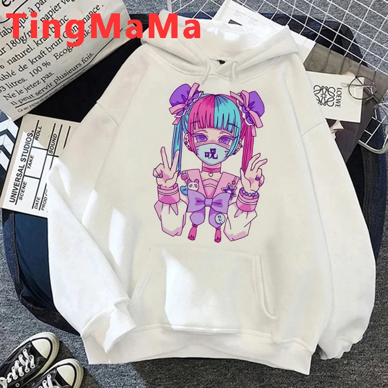 

Japanese Harajuku Anime Girls E-girls Punk hoodies women Ulzzang printed anime plus size female hoddies hoody hip hop