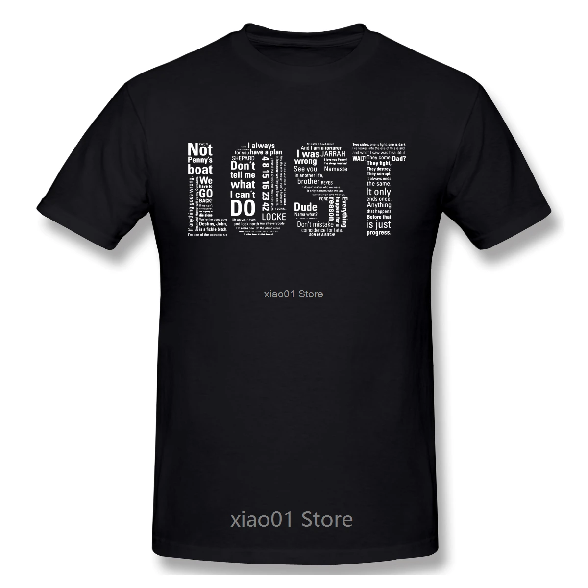 

Horror Lost Movie Tv Show T Shirt Big Size O-neck Cotton Short Sleeve Men Clothing
