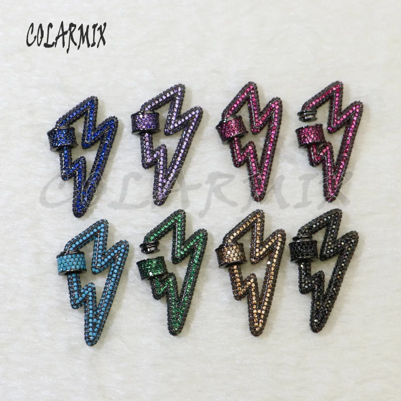 5 шт. радужная кристальная застежка для подвесок ожерелья винтовой крючок