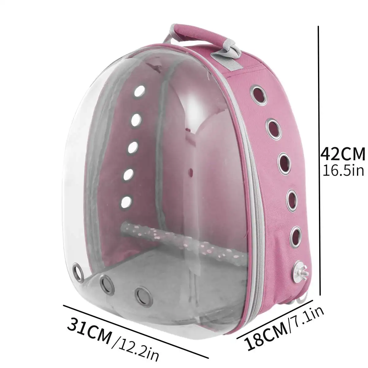 

18X31X42cm Pet Parrot bag Breathable Portable Pet Carrier Bag Outdoor Travel backpack For Parrot Transparent Space Backpack
