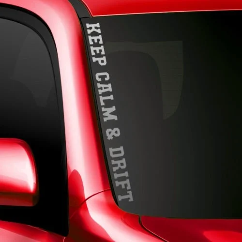 

Наклейка на лобовое стекло автомобиля с изображением графического символа для KEEP CALM and DRIFT