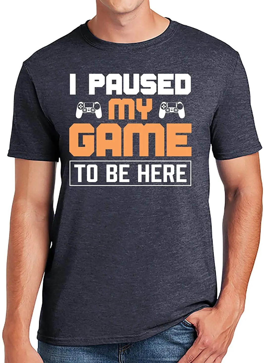 

I Paused My Game To Be Here T-Shirt, Video Gamer T Shirt for Men, Funny Humor Joke Gifts for Kids Boys Girls Men's T-shirt
