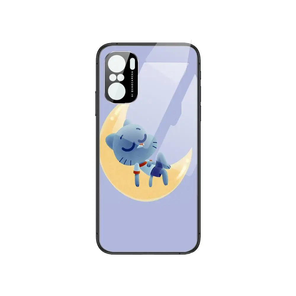 

HD-Gumball Phone Case For POCO F1 F2 F3 Pro X3 M3 9C 10T Lite NFC Anime Black Cover Silicone Back Prett mi 10 ultra covers