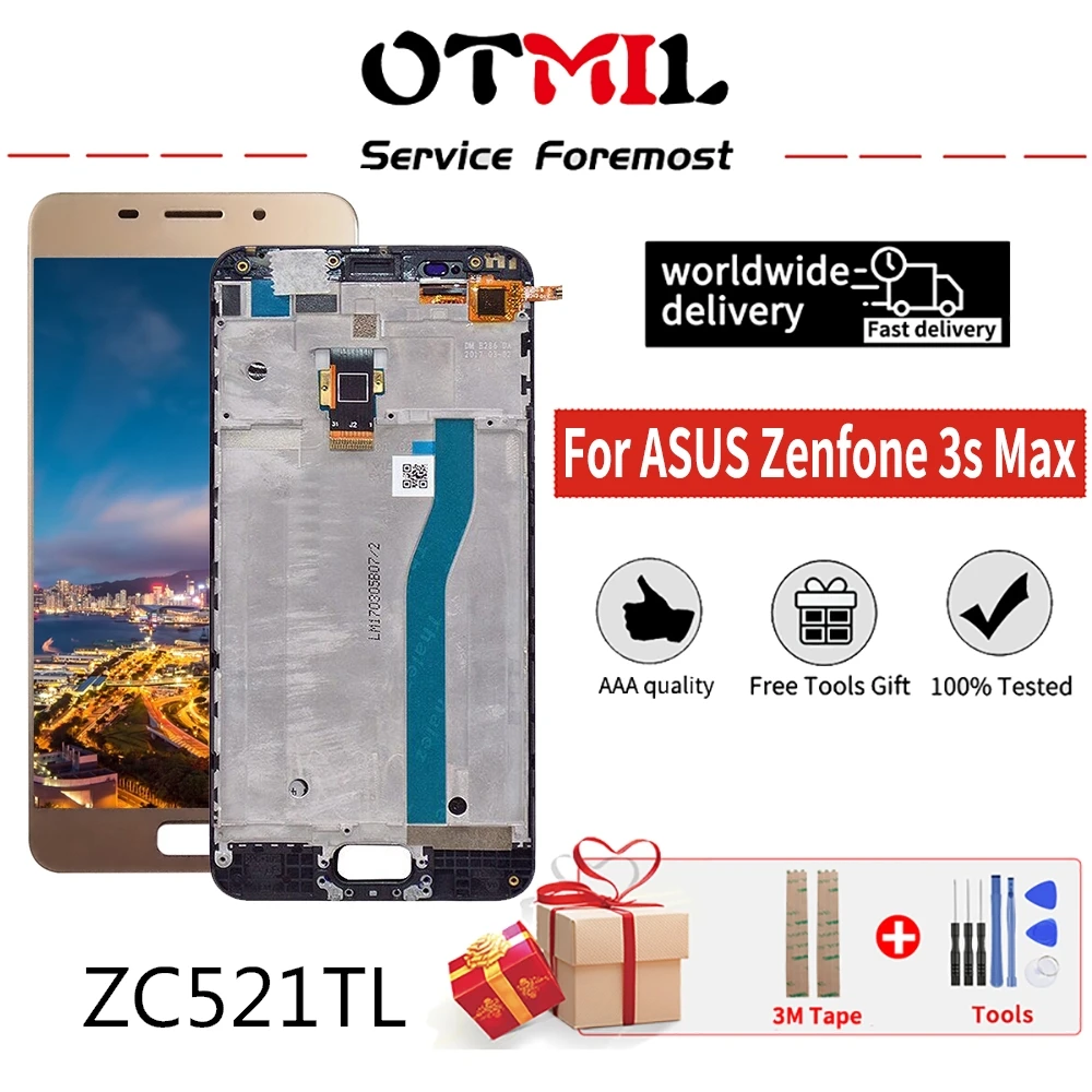 

5.2'' Original LCD For Asus Zenfone 3s Max ZC521TL LCD Display Touch Screen Digitizer Assembly For Asus ZC521TL LCD Replacement
