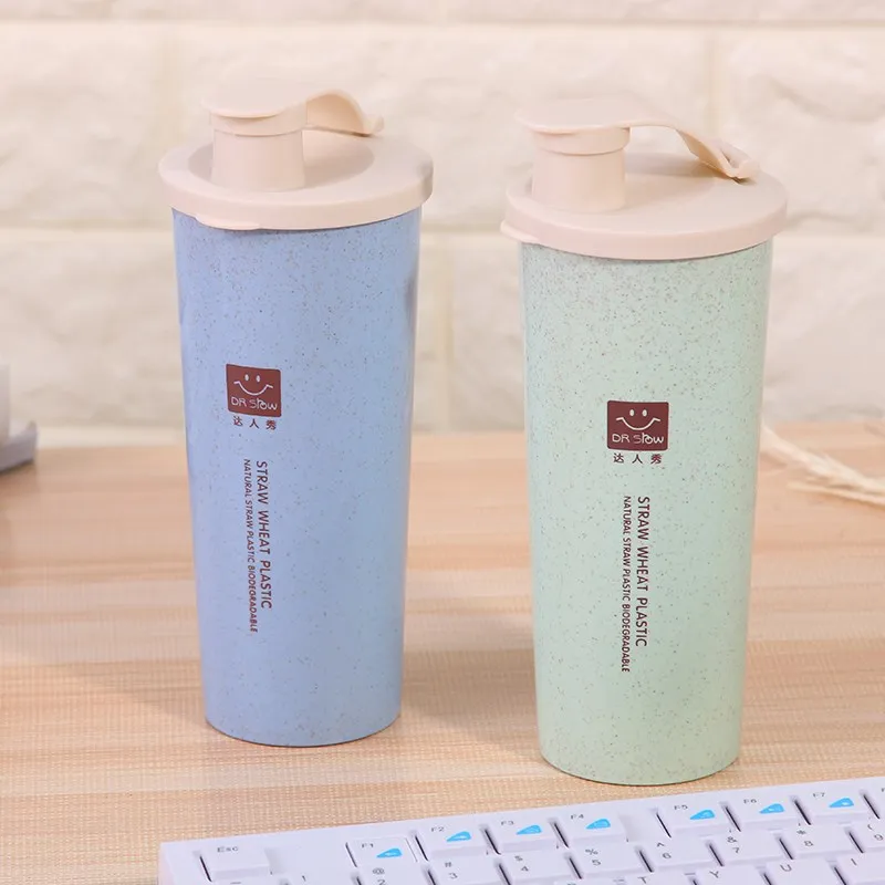 Шейкер для протеин бутылка воды из пшеничной соломы без БФА миксер шейкер