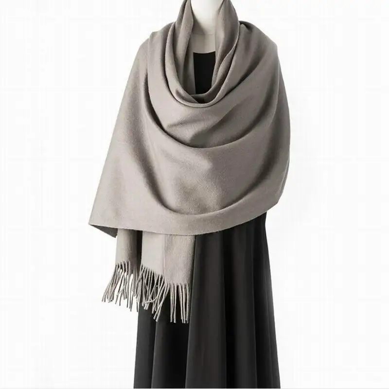 

New Wool Scarf Women High Quality Thick Wool Scarfs Warm Khaki Shawls Winter Lady Gift Free Shipping