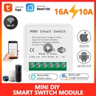 Модуль переключателя Wi-Fi Tuya Mini, 16 А, с приложением Smart Life, двухстороннее управление, прерыватель для умного дома, работает для Alexa, Google Home, умного дома