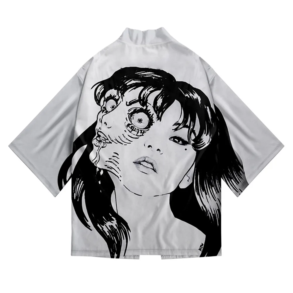 Кимоно для косплея Junji Ito японское кимоно хаори юката с 3D-принтом женщин и мужчин