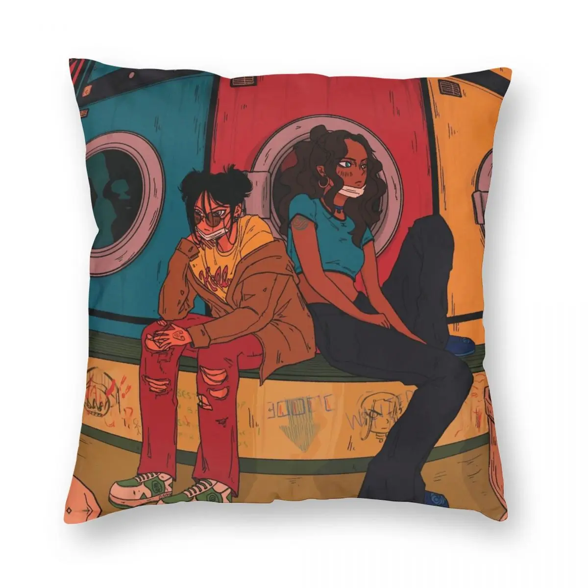 

Laundry Day Toph Katara Square Pillowcase Polyester Linen Velvet Pattern Zip Decor Throw Pillow Case Home Cushion Cover 18"