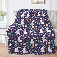 cute rabbit blanket flannel warm throw couch blanket for women bedroom living room camping all season