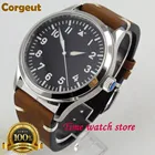 Часы мужские с автоподзаводом, кожаный ремешок, 42 мм