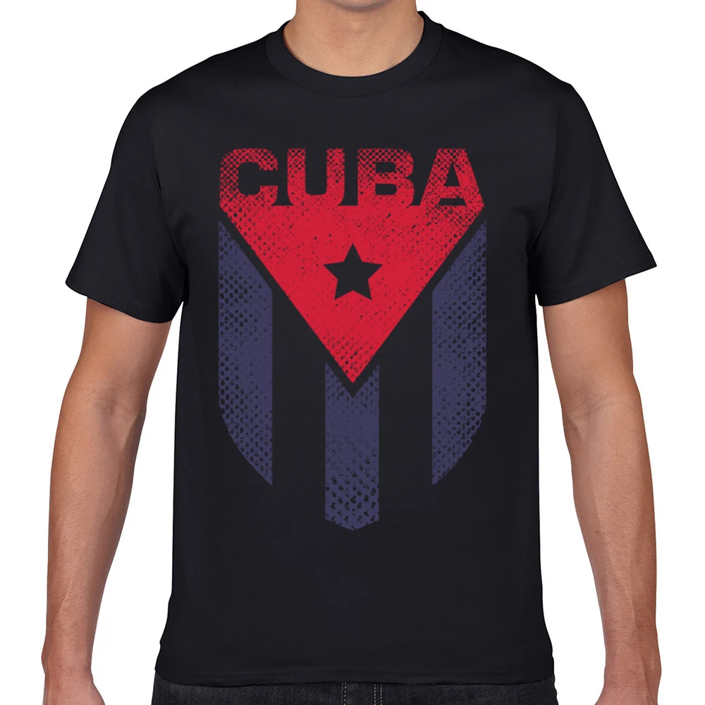 

Tops T Shirt Men cuba Design Black Geek Custom Male Tshirt