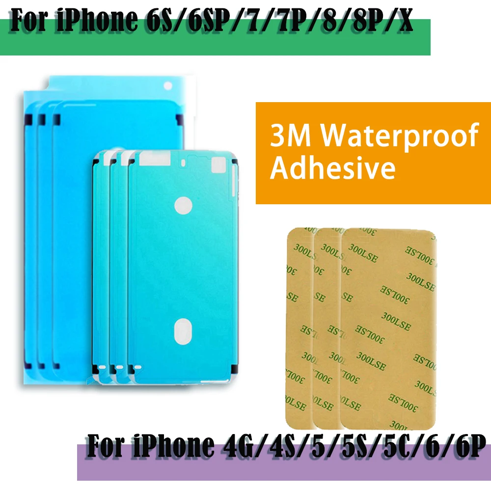 Водонепроницаемая клейкая прокладка Leoleo для ЖК экрана стикер iPhone 5S 6G 6 Plus 6S 7G 7 8 X XR