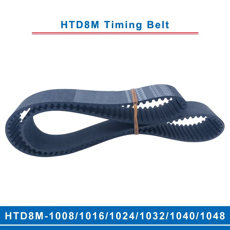 timing belt HTD8M-1008/1016/1024/1032/1040/1048 teeth pitch 8mm circular teeth belt width 20/25/30/40mm for 8M timing pulley