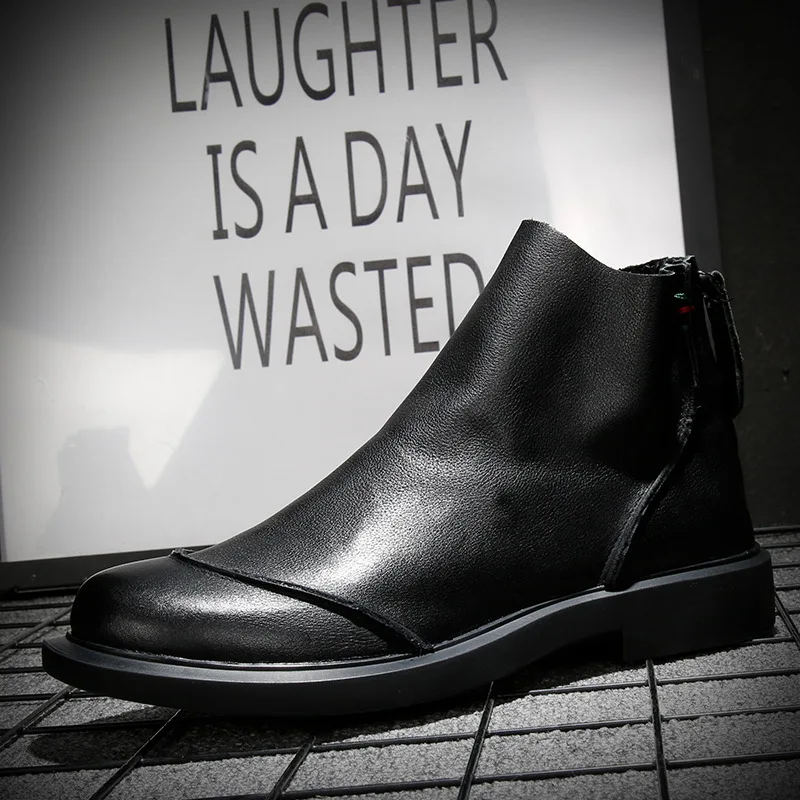 100% ботинки Челси из натуральной кожи Мужская обувь коллекция 2020 года весенние
