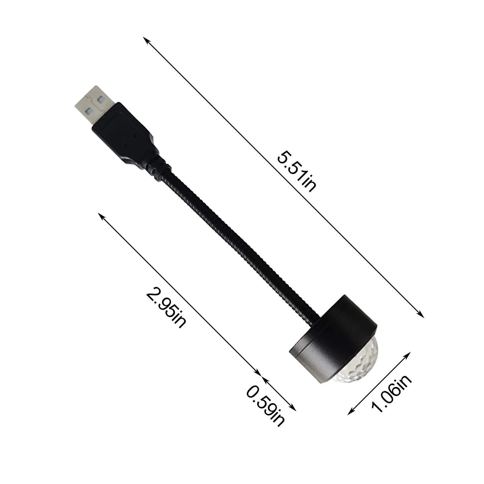 

USB Car Atmosphere Light Mini Magic Ball Lamp LED Colorful Starry Night Lights Voice Control Dj Music Rhythm Atmosphere Decorate