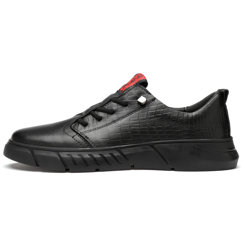 100% Genuine Leather Casual Shoes Men Fashion Autumn Flats Plus Size 46 Board | Обувь