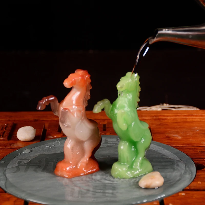 

Animal Statue Color Changing Horse Home Decoration Accessories Modern Retro Office Crafts Jewelry F