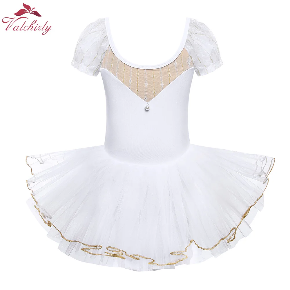Puffy Sleeves Girls Ballet Tutu Dress Performance Ballerina Dance Costume Good for Birthday Gift | Тематическая одежда и