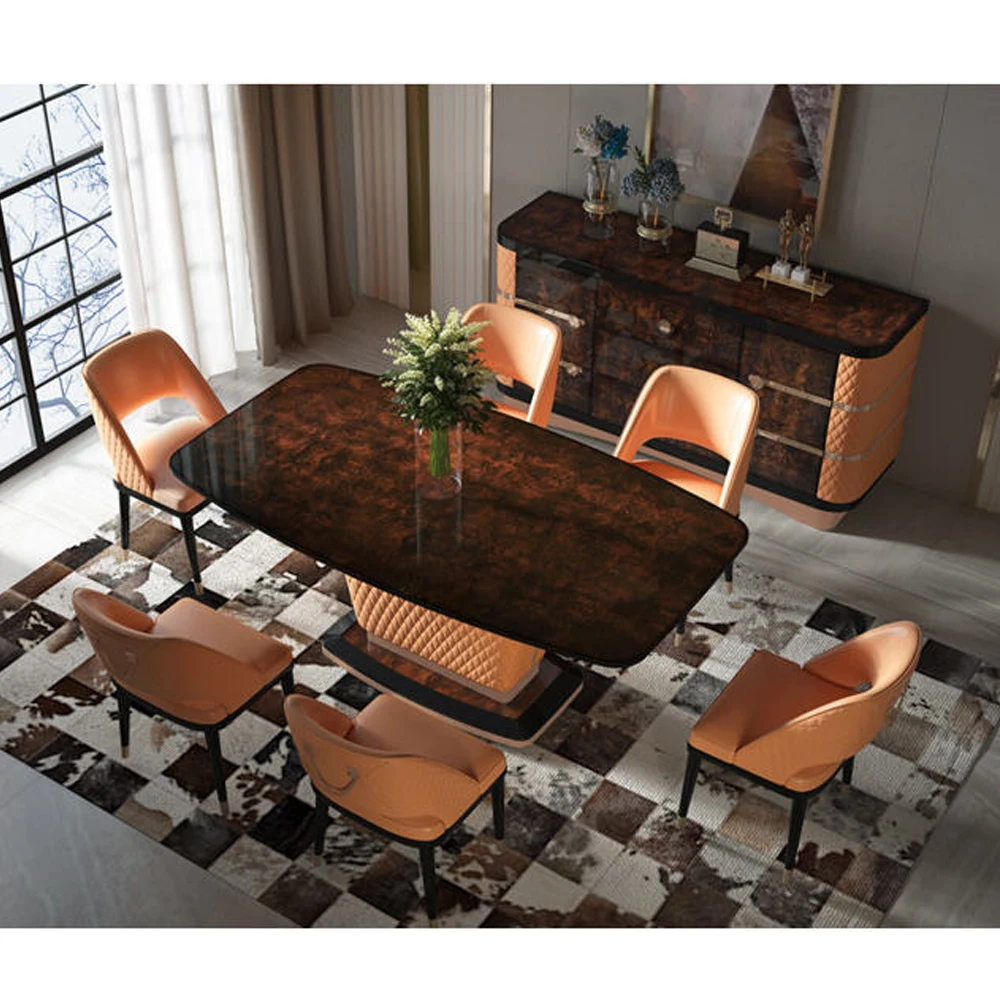 Обеденный стол деревянный 6 стульев|Наборы для столовой| |