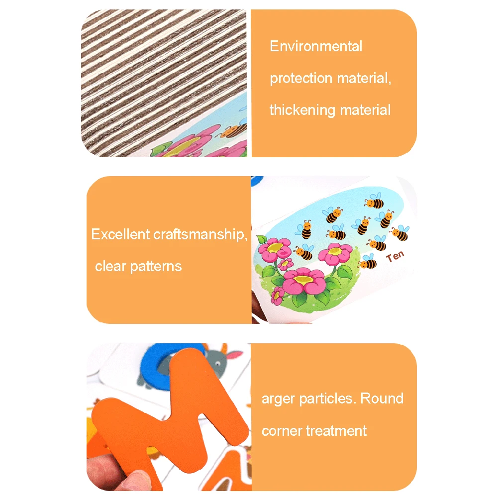 

Wooden A-Z Alphabet Letters Animal Number Card Puzzle Recognition Infant Baby Learning Educational Toys