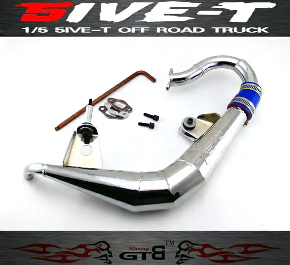 GTBracing RC Car 1/5 LOSI 5IVE-T Metal Exhaust Pipe Set