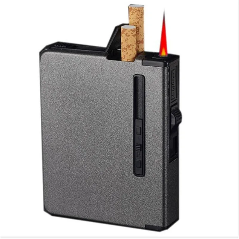 (12 сигарет) Модный матовый многофункциональный чехол для сигарет коробка сигар