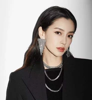 2020 fashion women crystal pendant earrings jewelry party show girl earrings accessories shiny rhinestone earrings accessories