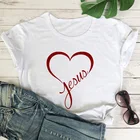 Женская футболка с принтом Иисуса и сердца, футболка с принтом христианского валенка, футболка с графическим принтом для религиозной церкви в стиле Харадзюку, весна-лето