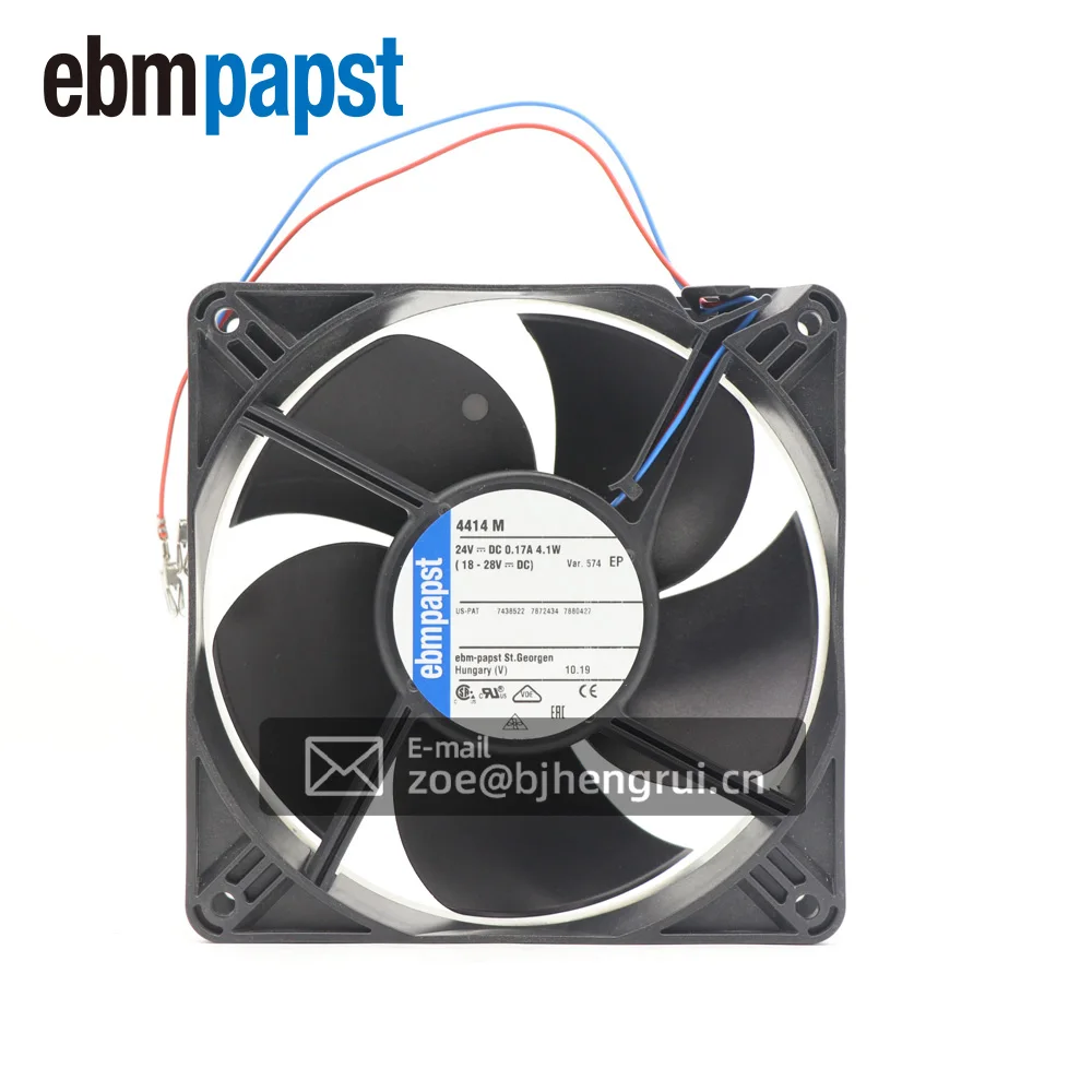 

ebmpapst 4414M DC 119x119x38mm 24V 184m³/h Compact Axial Fan