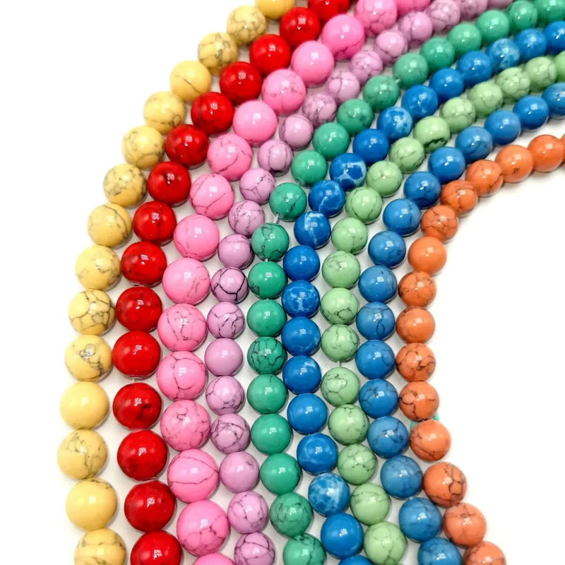 Бусы из натурального камня на возраст от 4 до 12 лет мм оболочки говлита Turquois