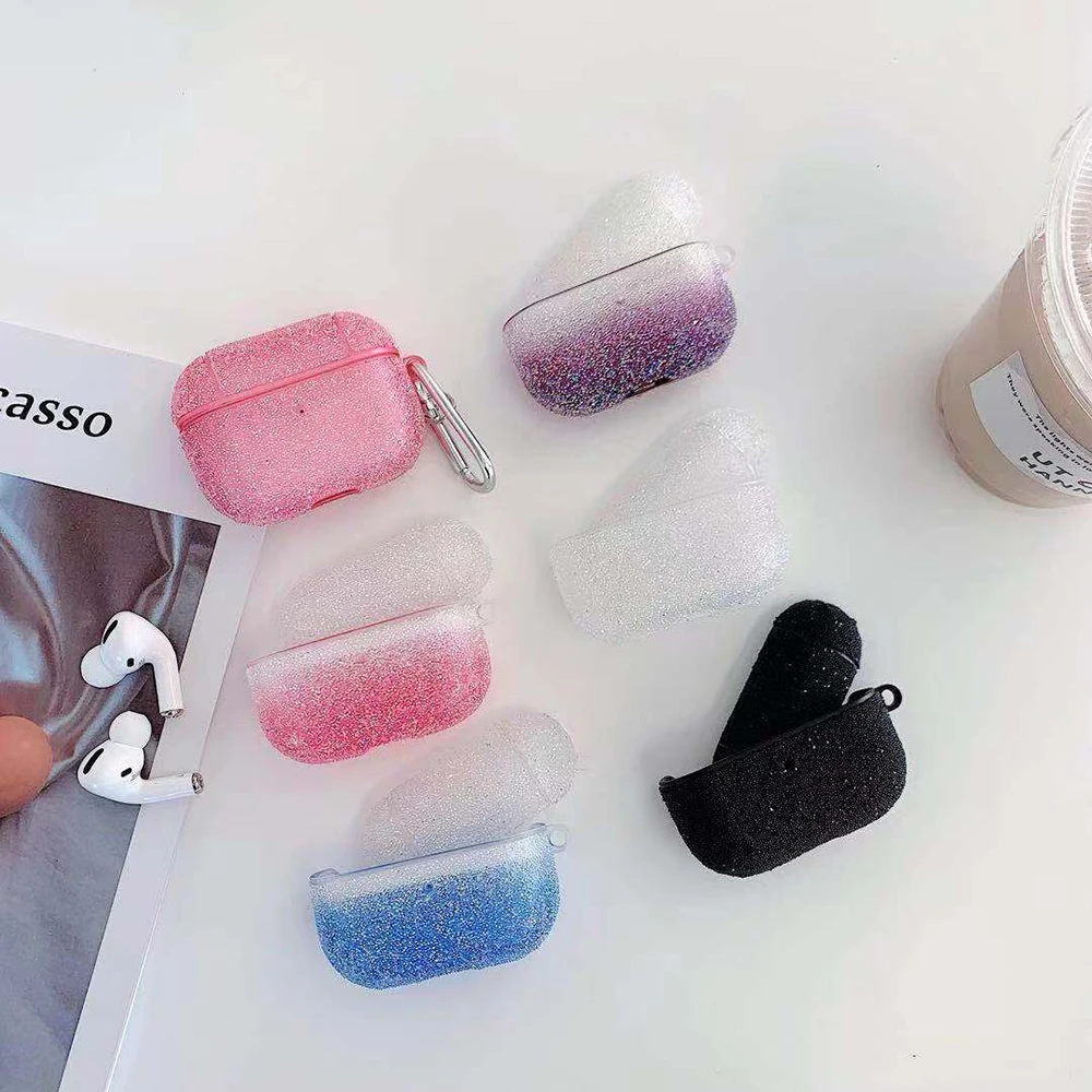 Bling Glitter gradient case For Apple Airpods Pro wireless Bluetooth Earphone Case luxury Headphone Protection Cover coque capa | Мобильные