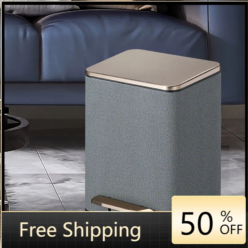

Pedal Kitchen Trash Can Metal Stainless Steel Nordic Modern Home Office Camper Van Dustbin Basurero Cocina Garbage Can With Lid