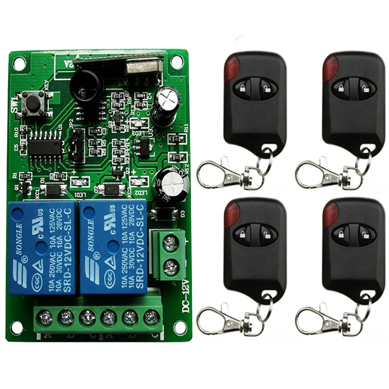DC12V 24V 2CH 2 CH Беспроводной РЧ пульт дистанционного управления Управление