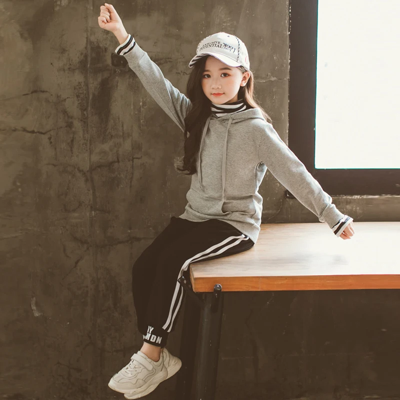 Комплект одежды для девочек-подростков Модные осенние наряды девочек задняя