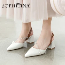 SOPHITINA/элегантные женские туфли лодочки Пряжка из бисера