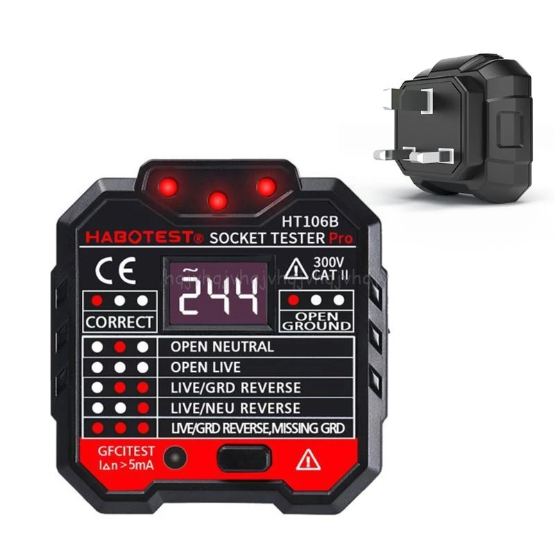 HT106 Электрический тестер гнезда нейтральный живого земельного провода