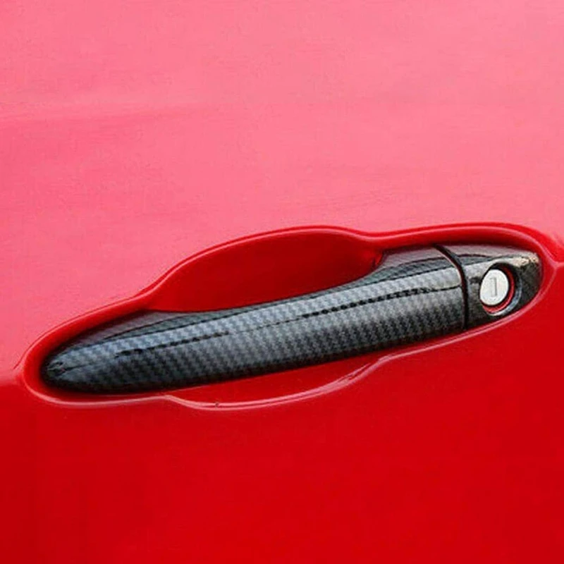 Крышка дверной ручки из углеродного волокна для Jeep Comp 2017-2019 декоративная рамка с