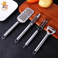 4 piece multifunctional stainless steel peeler fruit peeler fish scale remover fruit slicer and wiper kitchen gadget