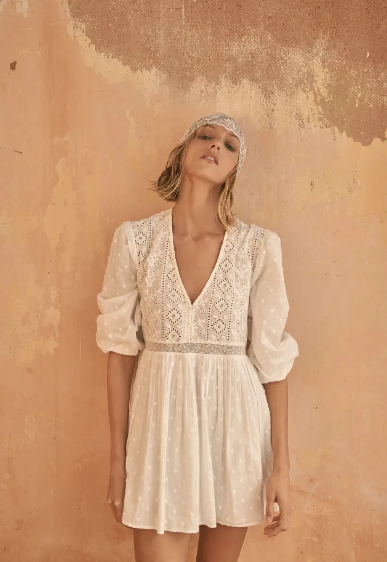 

MTSEYESA Summer Autumn Fashion Dress Elegant Hollow-out Embroidery Chiffon Skirt Sexy Casual Dress Large Size Ladies