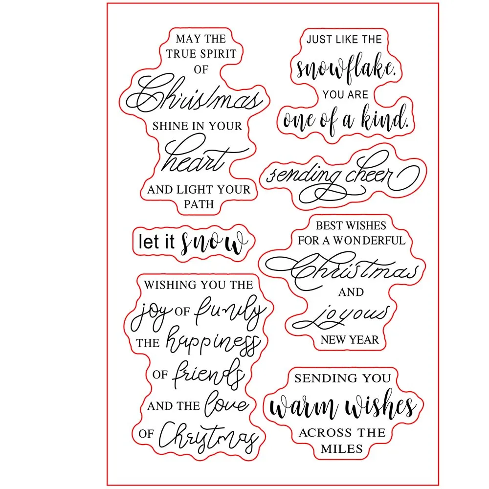 Warm wishes Transparent clear stamp for DIY Scrapbooking/Card Making/Kids Christmas Fun Decoration Supplies | Дом и сад