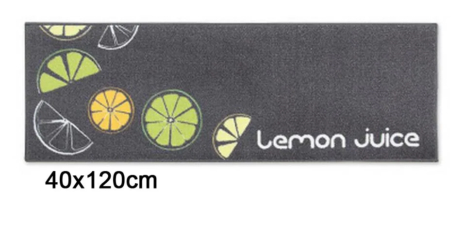 lemon 40x120cm Противоскользящий коврик для дома и кухни, коврик для ванной комнаты, коврик для прихожей, балкона, сада, отеля, коврик для спальни, коврик для машинной стирки - Цвет: lemon 40x120cm