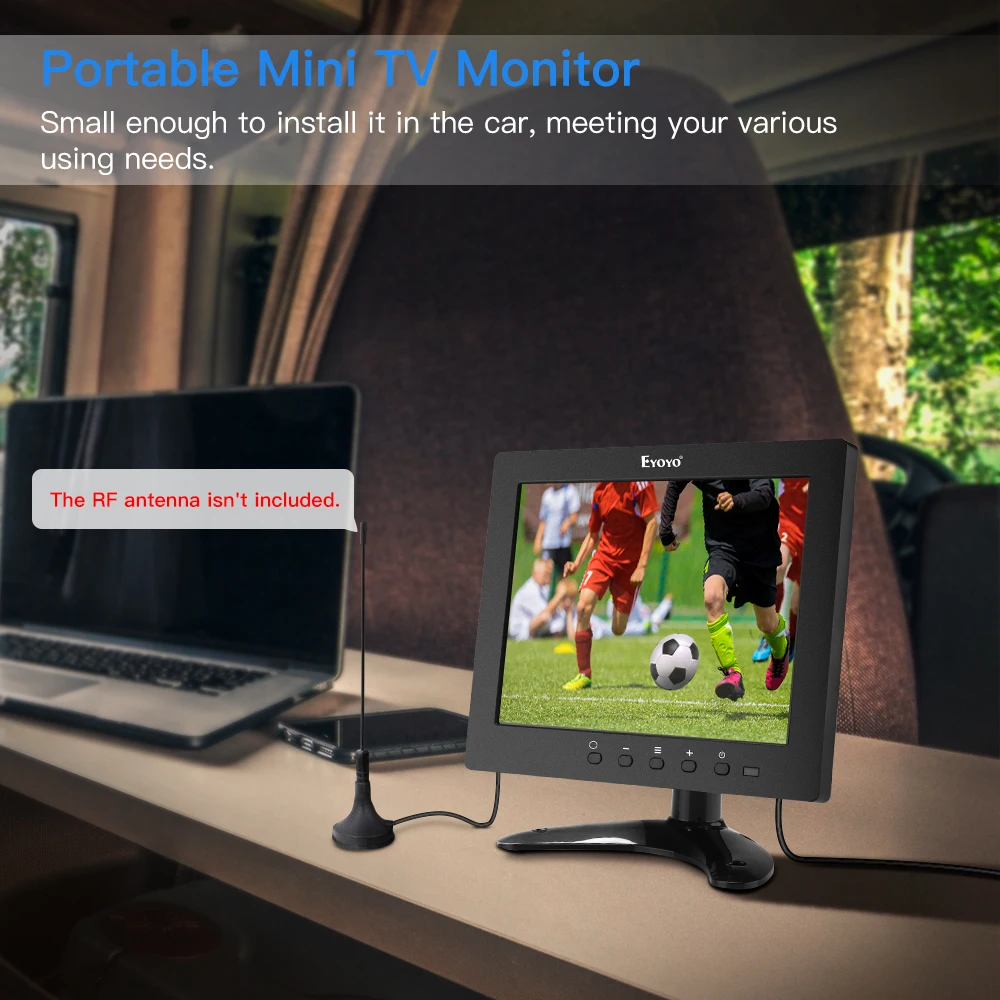 Eyoyo EM08W 8&quot HDMI IPS LCD Screen Computer TV Monitor 1024x768 With VGA USB AV Speakers For DVD PC CCTV Security Camera |